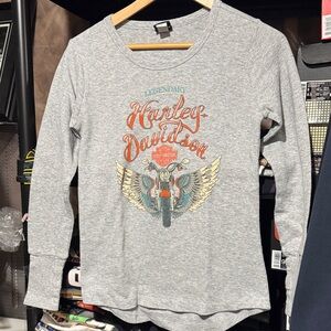 Harley-Davidson Gray Winged Motorcycle Shirt